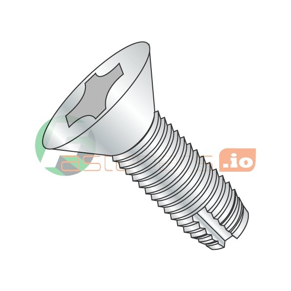 Newport Fasteners Thread Cutting Screw, #6-32 x 3/8 in, Zinc Plated Steel Flat Head Phillips Drive, 10000 PK 199354 - main
